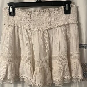 Surf Gypsy Cream Mini Skirt size M